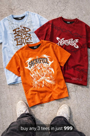 𝕲et Any 3 Regular Fit Tee ⸸ ₹𝟗𝟗𝟗