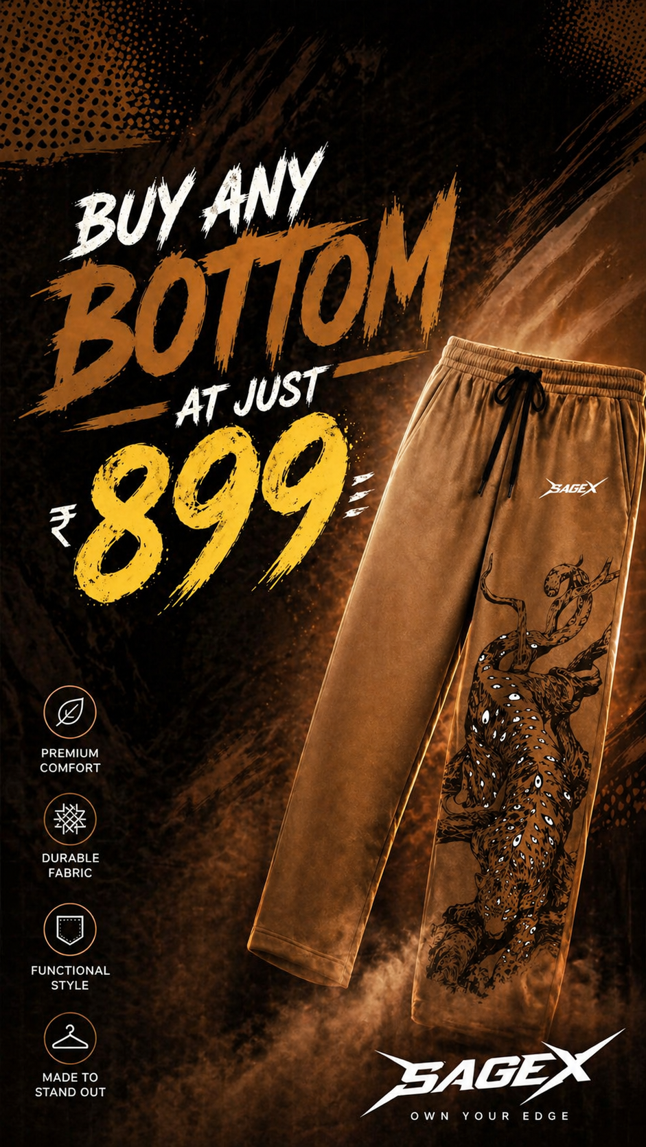 𝕽elaxed Fit Bottoms ⸸ ₹𝟖𝟗𝟗
