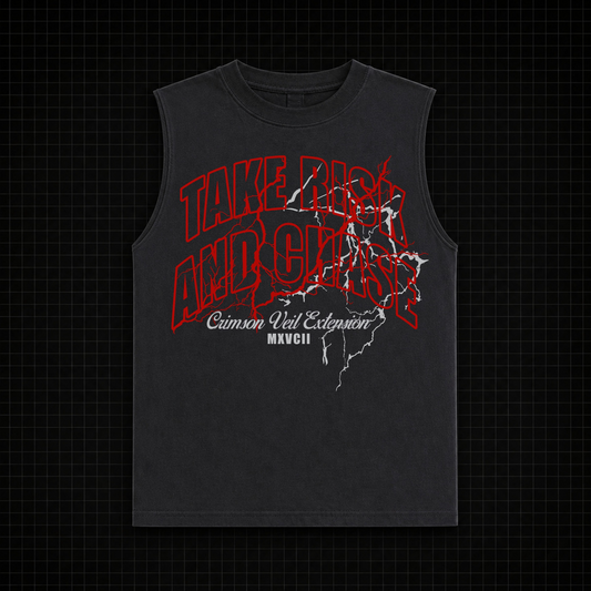 Crimson Veil Tank Top