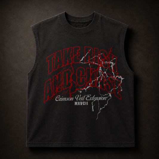 Crimson Veil Tank Top